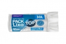 SACO DE LIXO TOP 30 LITROS BRANCO (59X62 CM) - FARDO COM 10 ROLOS (30 UND POR ROLO)