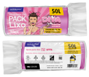 PACK LIXO DIVA 050 LITROS 63X80 ROSA FD 10X30 UN