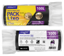 PACK LIXO 100 LITROS PRETO 75X105 FD 10X25 UN