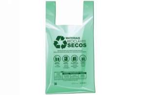 SACOLA VERDE RECICLAVEL LEI SP 48X55 BIOPLASTICA - PACOTE 2.8KG SACOLA VERDE RECICLAVEL LEI SP 48X55 BIOPLASTICA - PACOTE 2.8KG